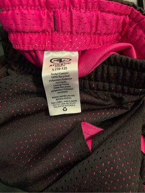 Athletic Works Black with Hot Pink Lined Mesh Shorts